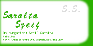 sarolta szeif business card